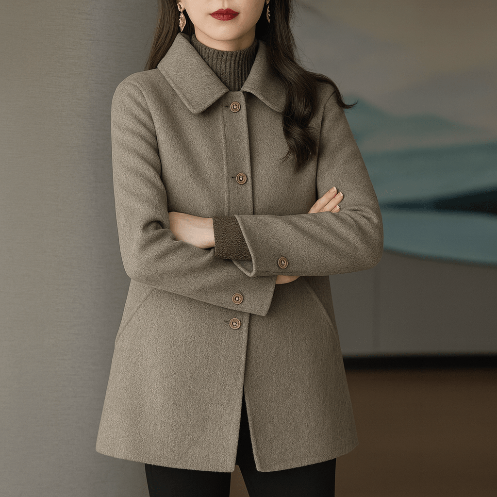 Manteau en Laine Ajusté pour Femmes - Emilia Lane