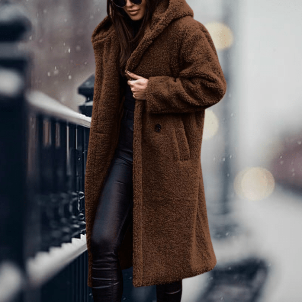 Manteau long en laine d'alpaga pour femmes - Emilia Lane