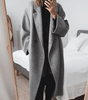 Manteau Long Oversize en Tissu Effet Laine pour Femme - Emilia Lane