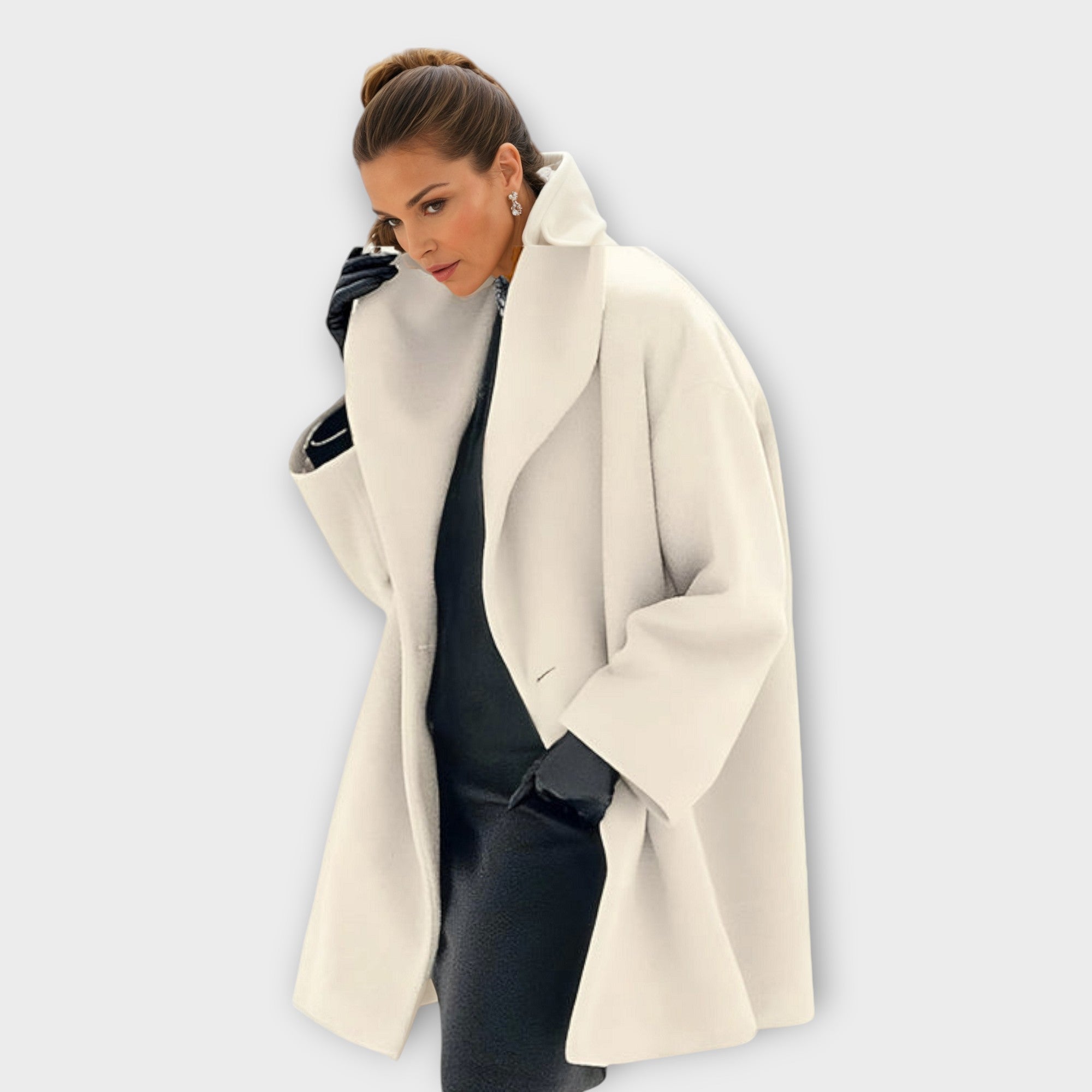 Manteau Oversize en Tissu Effet Laine pour Femme - Emilia Lane