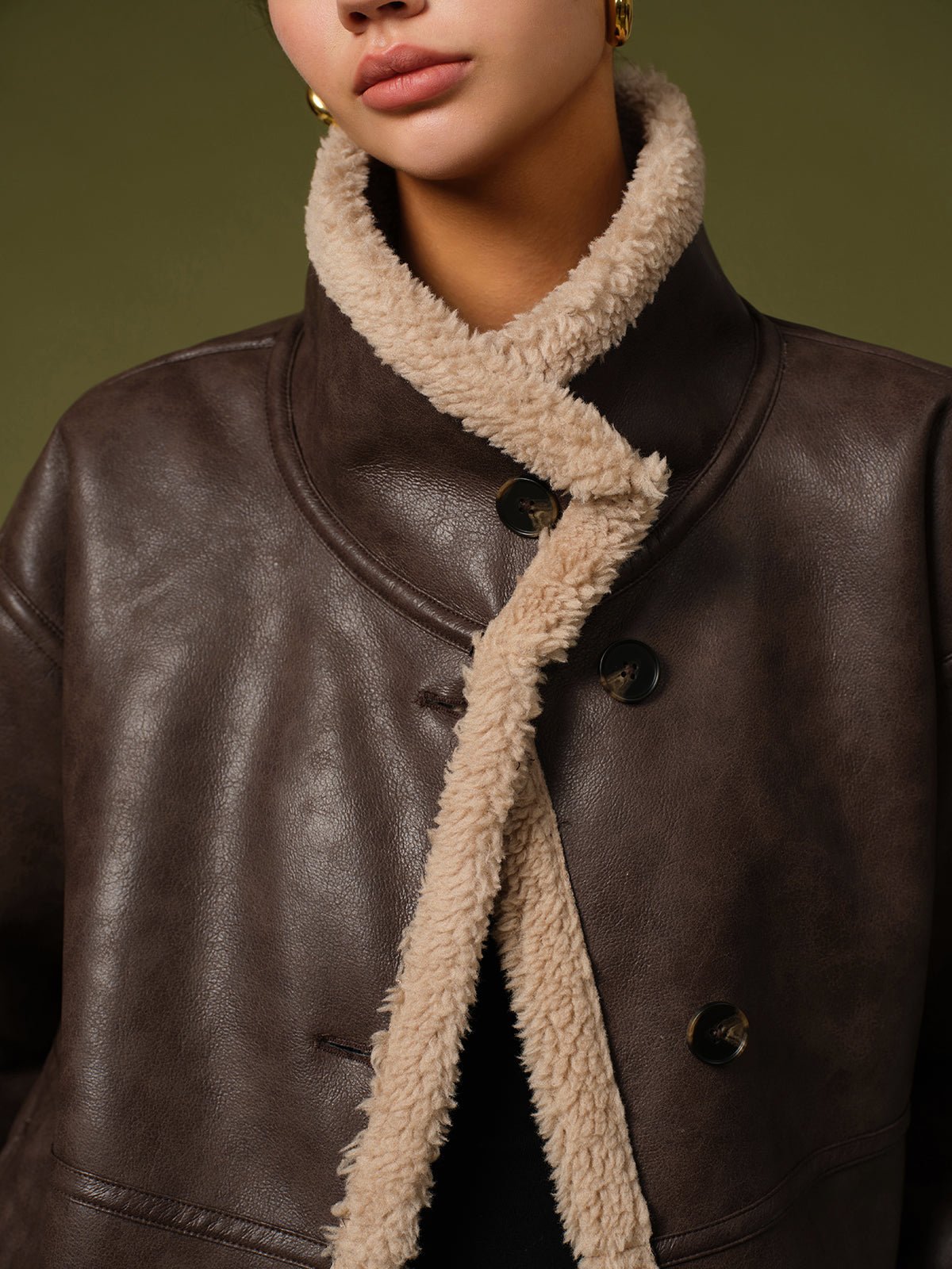 Manteau Réversible en Laine Composite pour Femme - Emilia Lane
