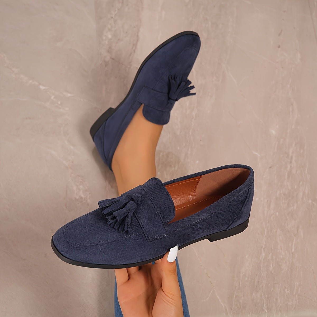 Comfort Suede Moccasins with Fringe for Women