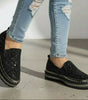 Mocassins à Plateforme Pailletée pour Femmes - Emilia Lane