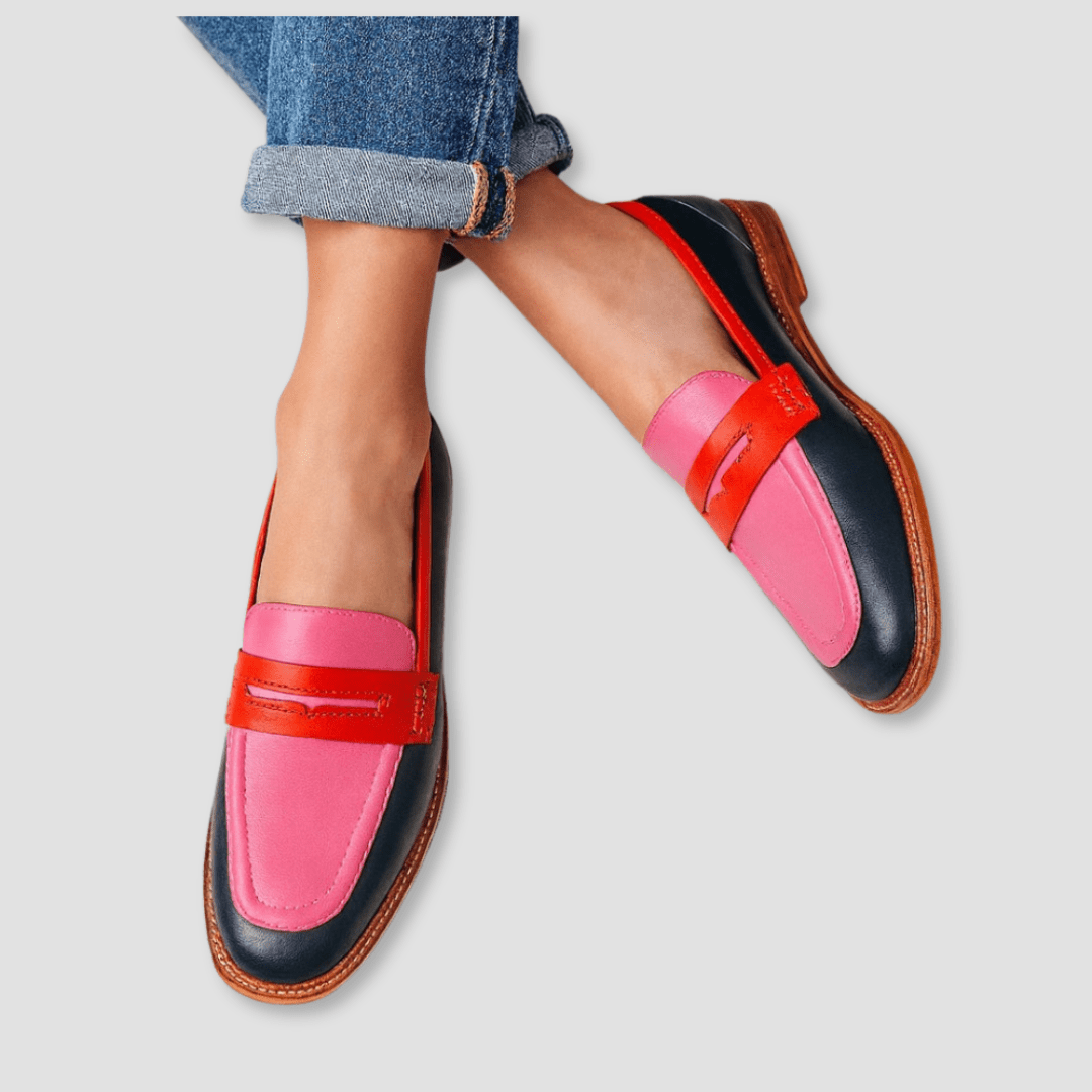 Comfort Penny Loafer Moccasin in Faux Leather for Women