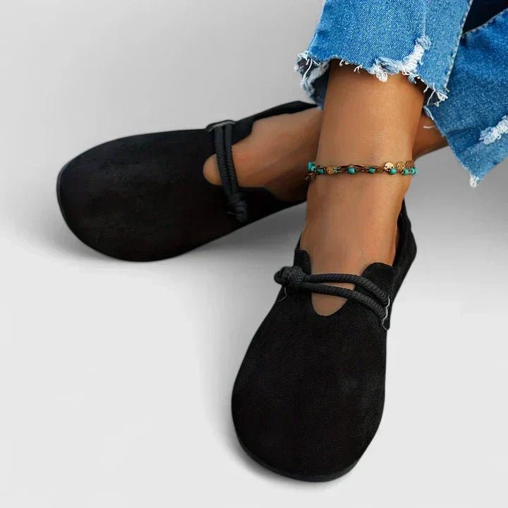 Mocassins en Suède à Tête Ronde pour Femmes - Emilia Lane