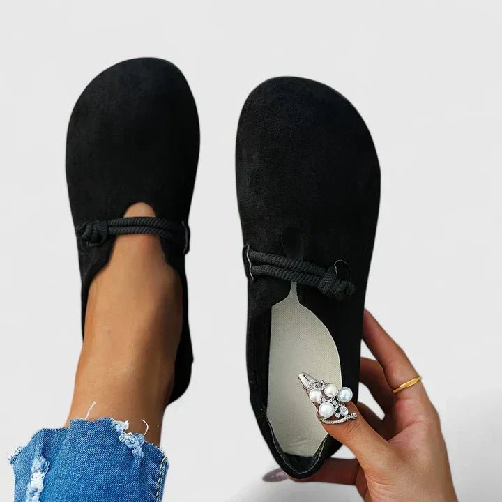 Mocassins en Suède à Tête Ronde pour Femmes - Emilia Lane