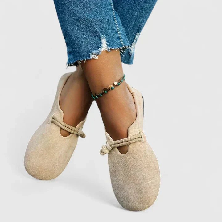 Mocassins en Suède à Tête Ronde pour Femmes - Emilia Lane