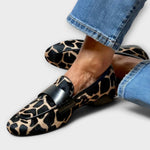 Comfort Suede Moccasins with Leopard Print for Women