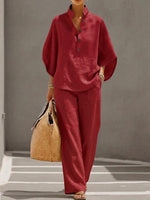 Casual Women's Set with Wide-Leg Pants | Perfect for Summer