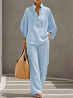 Casual Women's Set with Wide-Leg Pants | Perfect for Summer