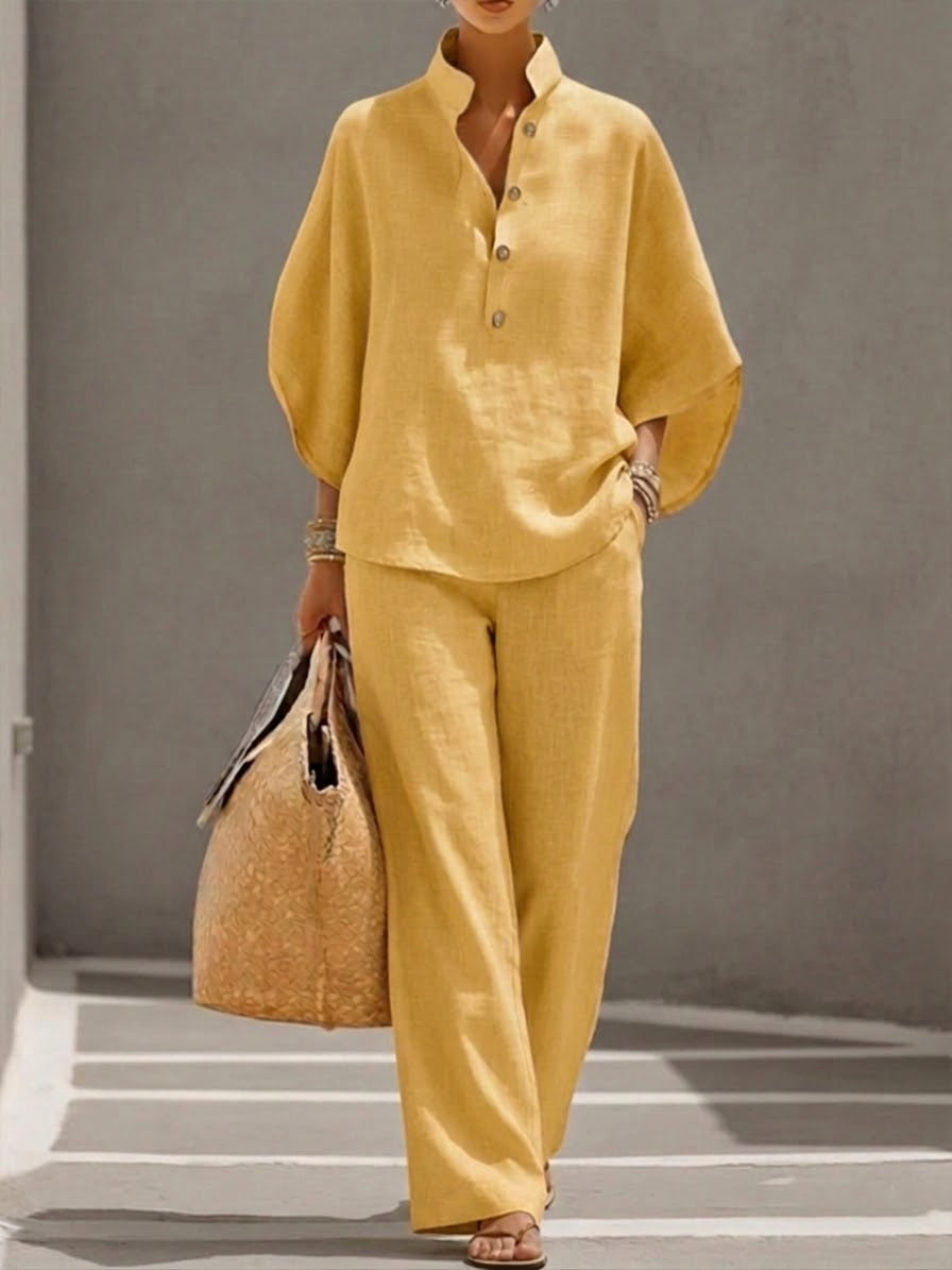 Casual Women's Set with Wide-Leg Pants | Perfect for Summer