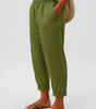 Pantalon à Jambe Large Taille Élastique en Lin pour Femme - Emilia Lane