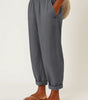 Pantalon à Jambe Large Taille Élastique en Lin pour Femme - Emilia Lane