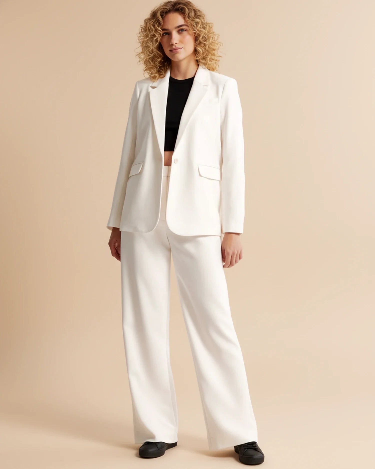 Pantalon à Jambes Larges et Taille Haute pour Femmes - Emilia Lane