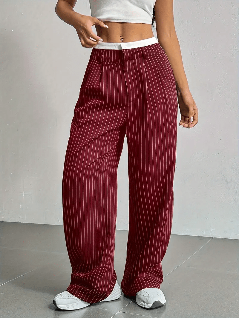 Pantalon Ample à Rayures pour Femmes - Emilia Lane