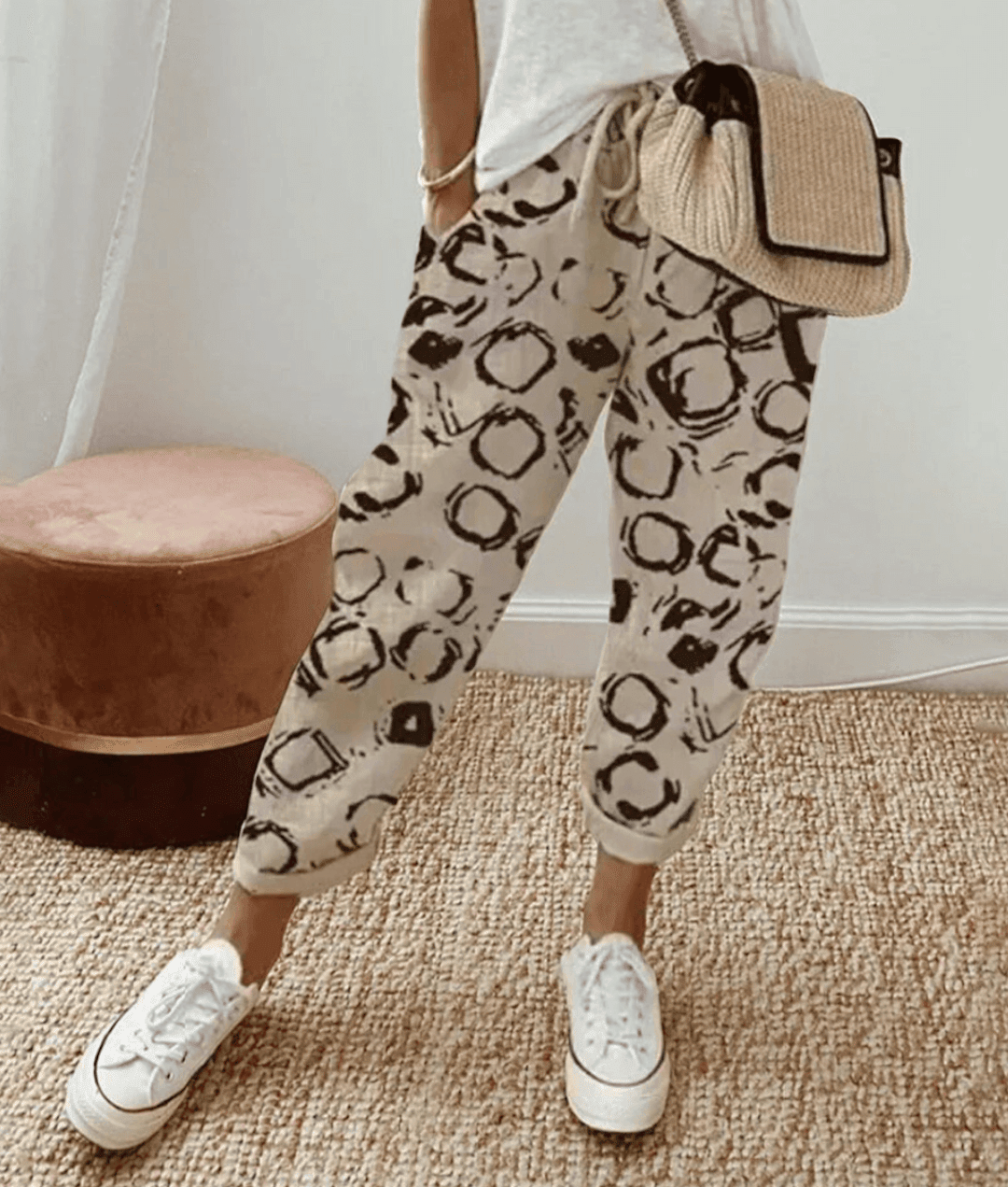 Pantalon décontracté en coton pour femmes - Emilia Lane