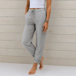 Pantalon large en coton et lin pour femmes - Emilia Lane