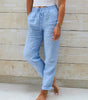 Pantalon Large en Coton et Lin Taille Élastique pour Femmes - Emilia Lane