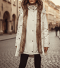 Long Parka with Hood and Faux Fur for Women