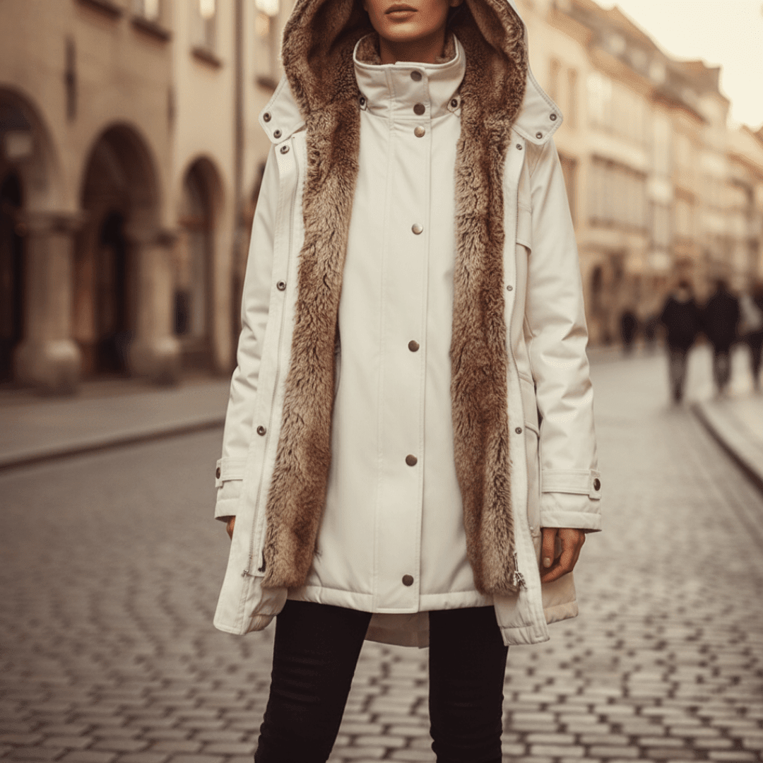 Parka Longue à Capuche et Fausse Fourrure pour Femme - Emilia Lane