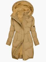 Winter coat with lining and hood for women