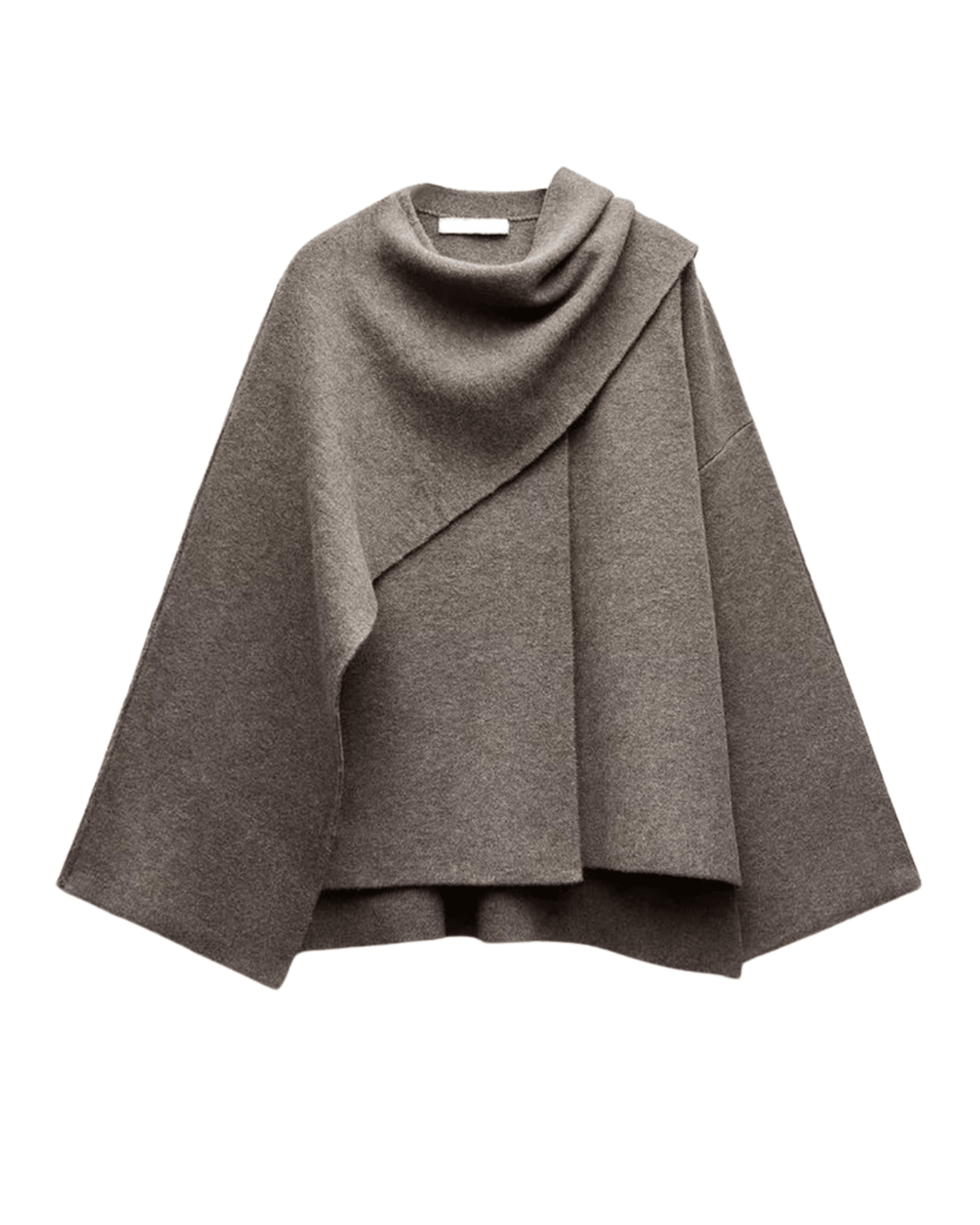 Poncho Asymétrique en Laine pour Femme - Emilia Lane