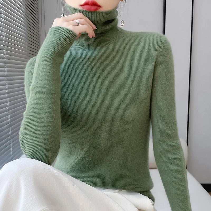 Pull à Col Roulé en Laine pour Femmes - Emilia Lane
