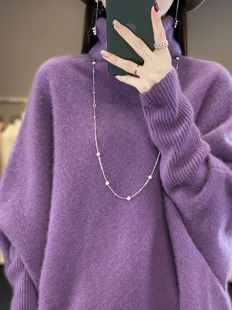 Pull Ample en Laine à Col Roulé pour Femme - Emilia Lane