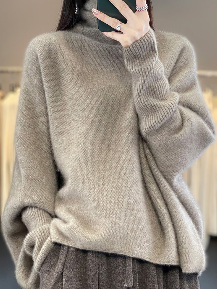 Pull Ample en Laine à Col Roulé pour Femme - Emilia Lane