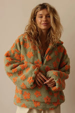 Pull chaud en polaire à motif floral pour femme - Emilia Lane