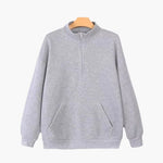 Pull Col Montant Zippé avec Poches pour Femmes - Emilia Lane
