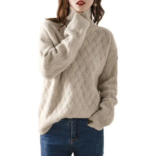Pull en maille col montant pour femmes - Emilia Lane