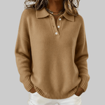Pull Polo en Maille Souple pour Femmes - Emilia Lane