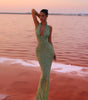 Robe de soirée moulante verte pour femmes - Emilia Lane