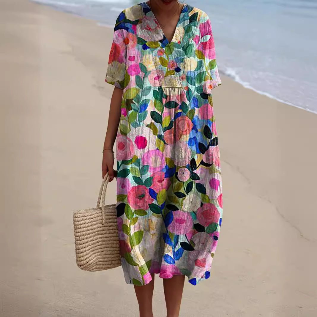 Robe d'été à fleurs pour femmes - Emilia Lane
