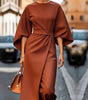 Robe Élégante à Manches Lanterne pour Femmes - Emilia Lane
