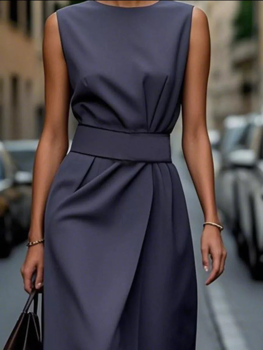 Elegant Sleeveless Midi Dress for Women