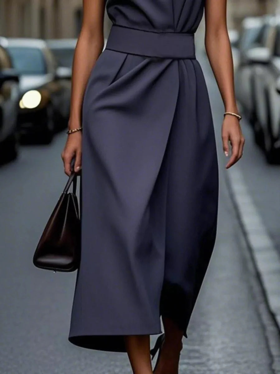 Elegant Sleeveless Midi Dress for Women