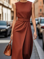 Elegant Sleeveless Midi Dress for Women