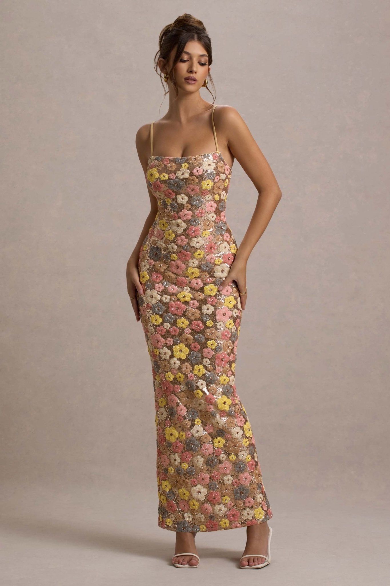 Robe Longue à Bretelles en Sequins pour Femmes - Emilia Lane