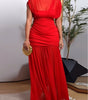 Robe longue à col montant pour femmes - Emilia Lane