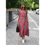 Robe Longue à Imprimé Floral Coupe Évasée pour Femme | Idéale pour l'Été - Emilia Lane