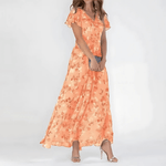 Robe Longue à Imprimé Floral en Chiffon pour Femmes - Emilia Lane