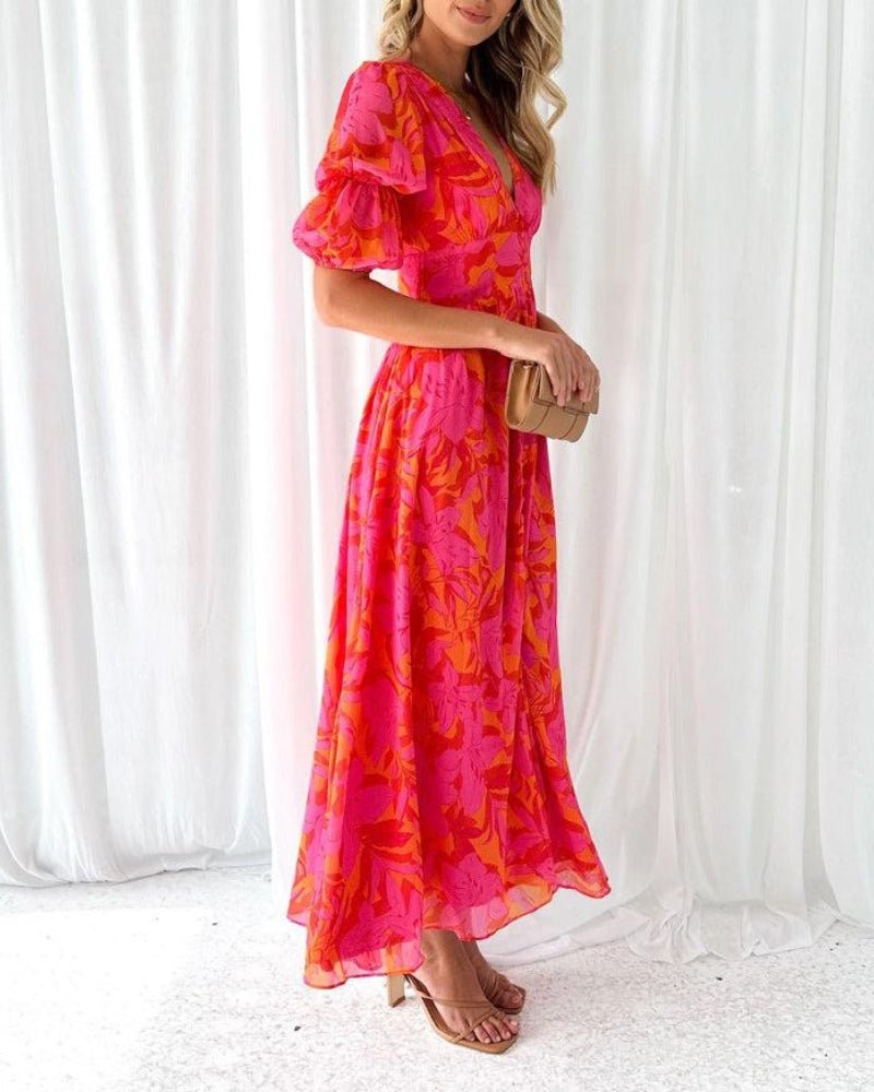 Robe Longue à Imprimé Floral pour Femmes - Emilia Lane