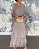 Robe Longue à Manches Chauve - Souris pour Femme | Idéale pour les Sorties - Emilia Lane