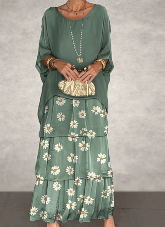 Robe Longue à Manches Chauve - Souris pour Femme | Idéale pour les Sorties - Emilia Lane