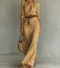 Robe Longue Asymétrique à Ceinture pour Femmes - Emilia Lane