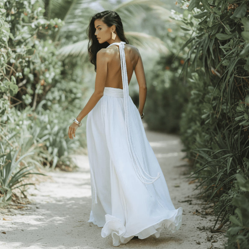 Robe longue bandage dos nu pour femmes - Emilia Lane