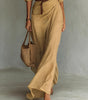 Long Cotton Belted Dress for Women