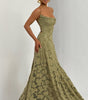 Robe Longue Drapée à Motif Floral avec Bretelles pour Femme | Idéale pour les Sorties - Emilia Lane